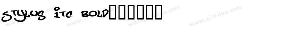 Stylus ITC Bold字体转换